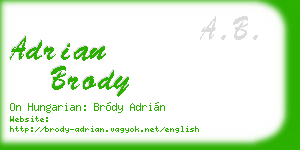 adrian brody business card